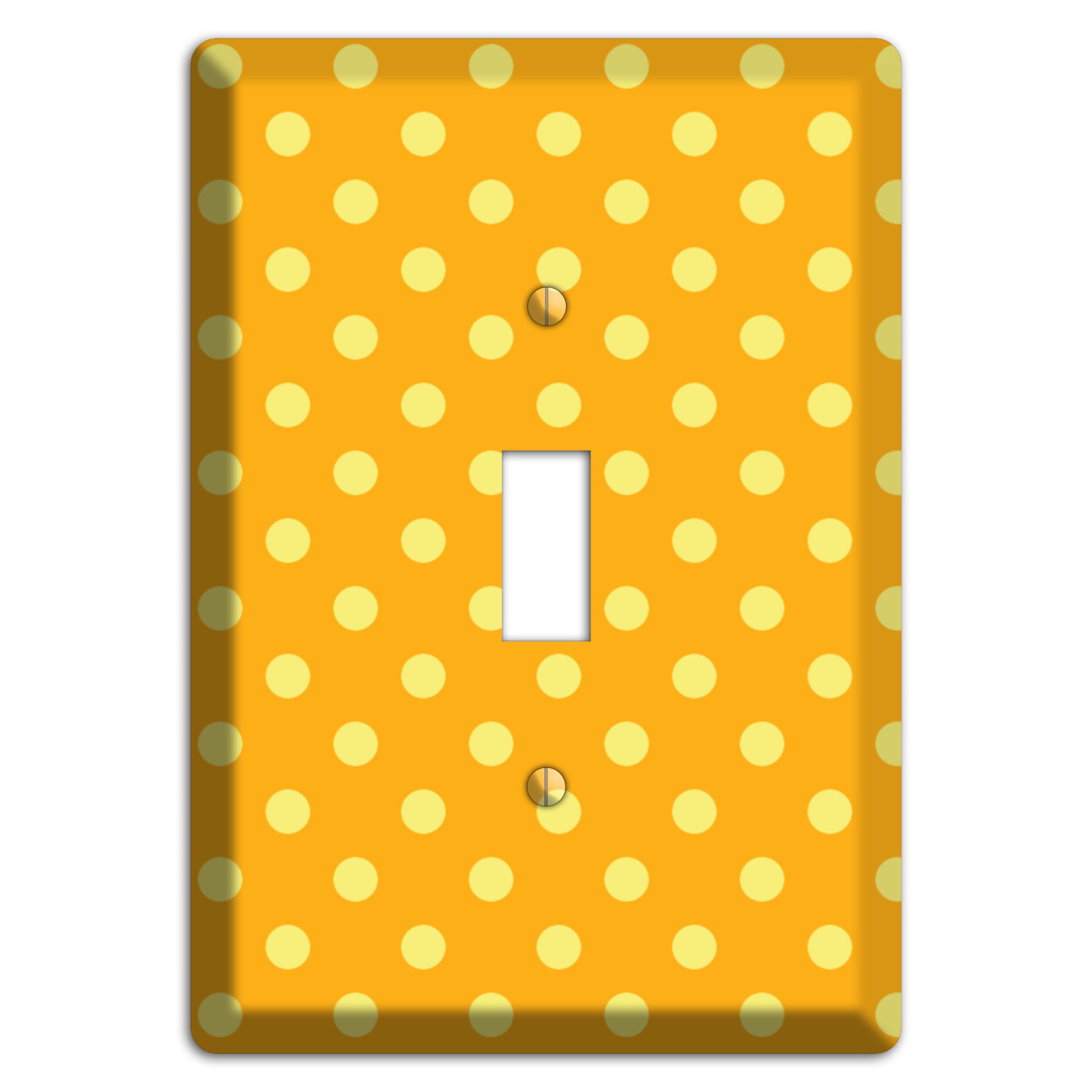 Orange and Yellow Polka Dot Cover Plates