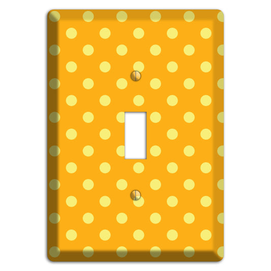 Orange and Yellow Polka Dot Cover Plates