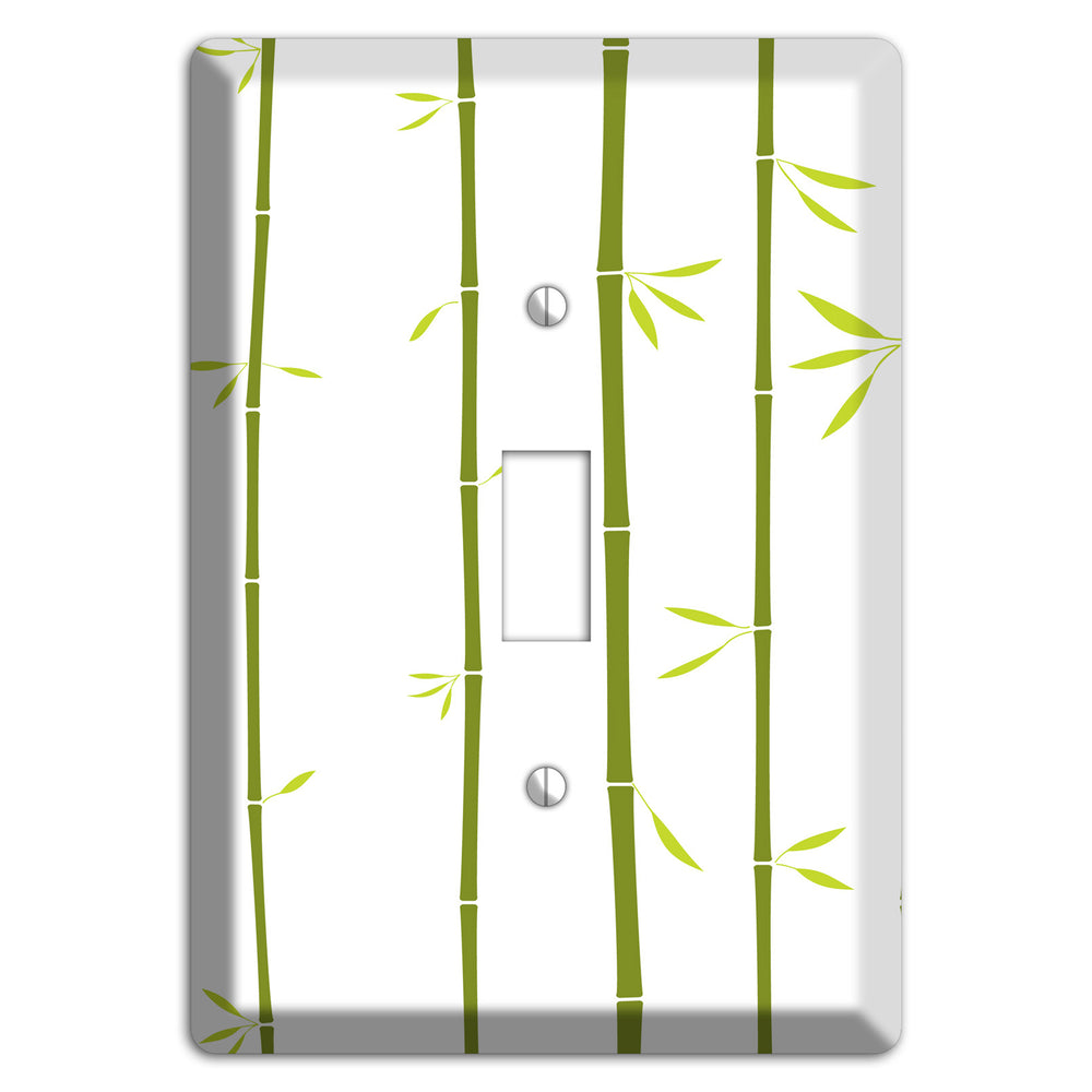 Green And White Bamboo Cover Plates