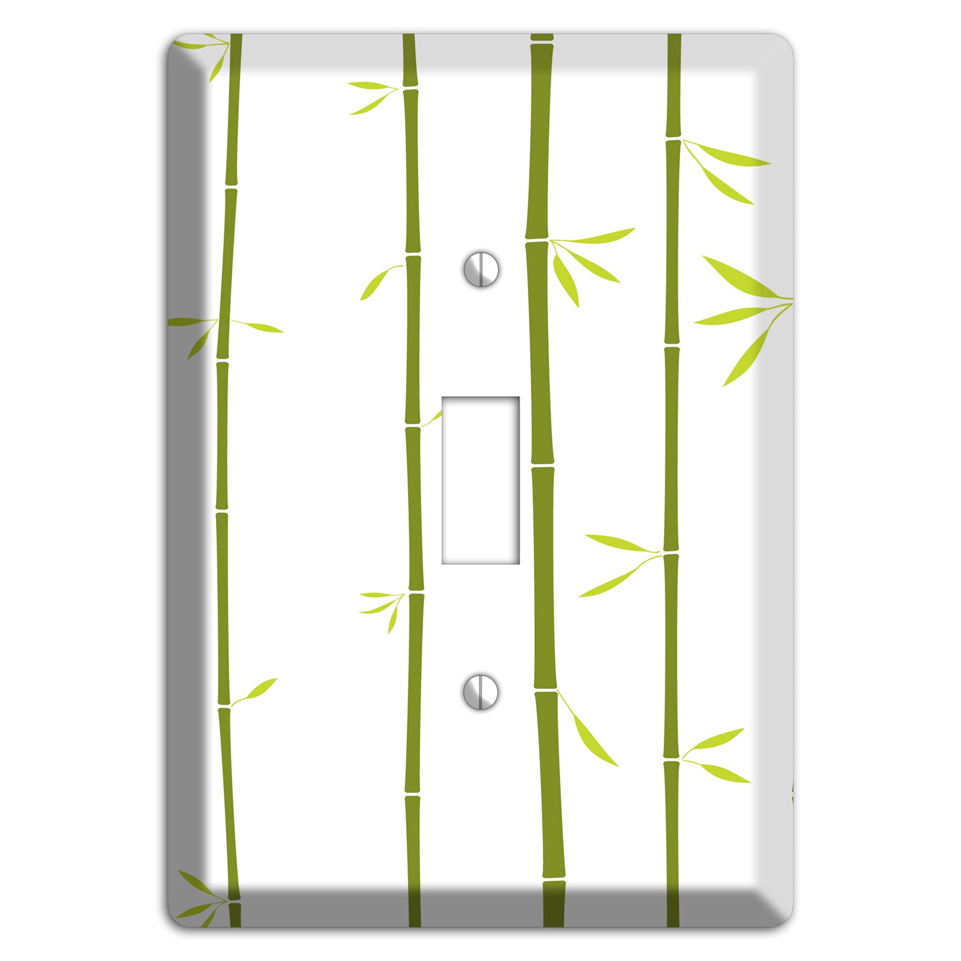 Green And White Bamboo Cover Plates