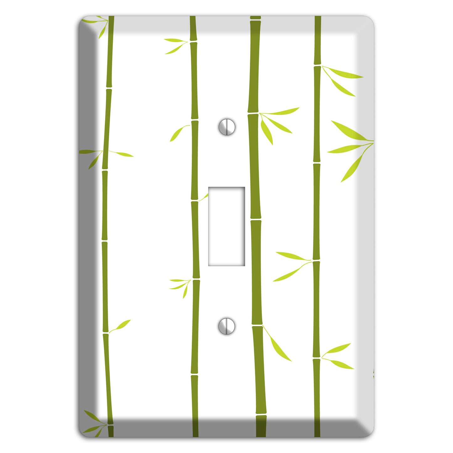 Green And White Bamboo Cover Plates