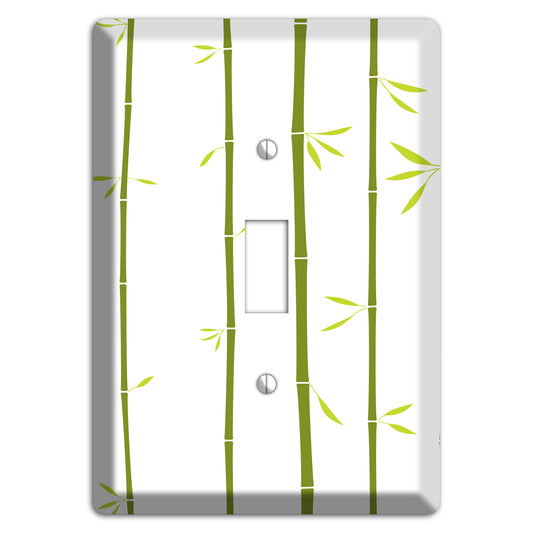 Green And White Bamboo Cover Plates