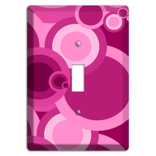 Pink and Fuschia Circles Cover Plates