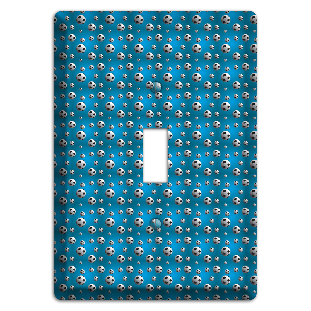 Blue with Soccer Balls Cover Plates
