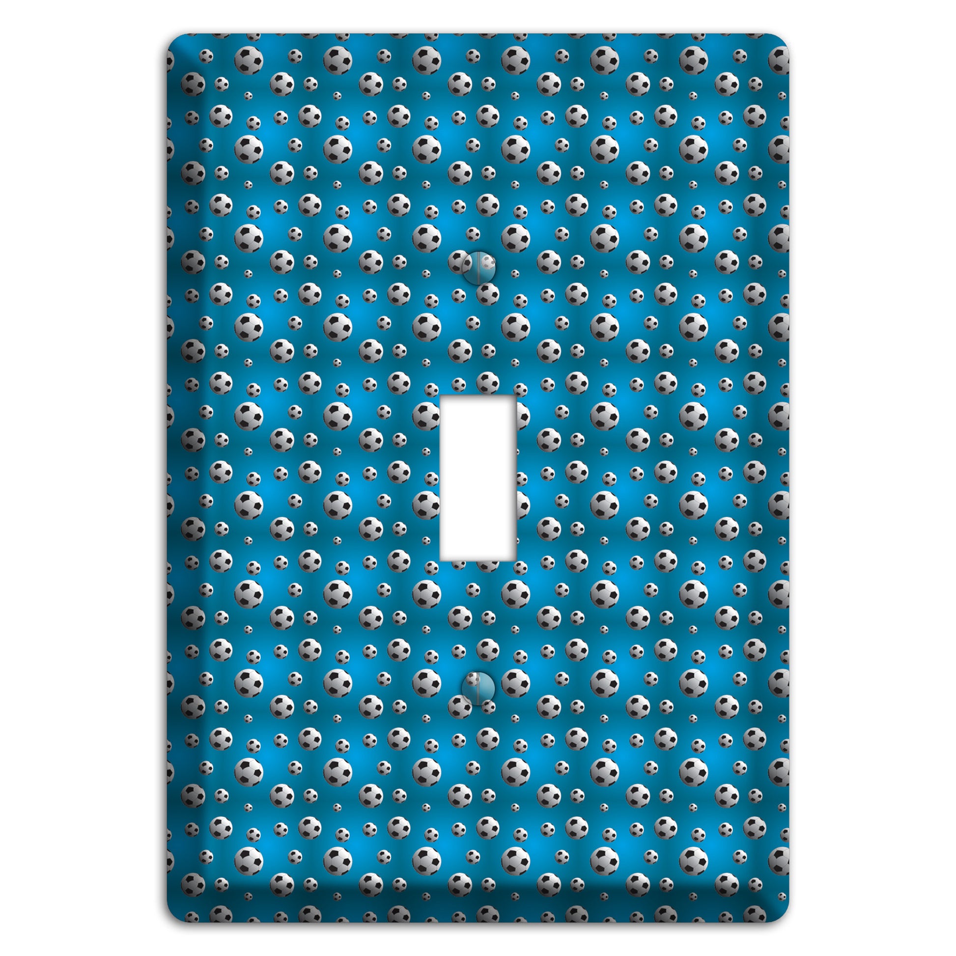Blue with Soccer Balls Cover Plates