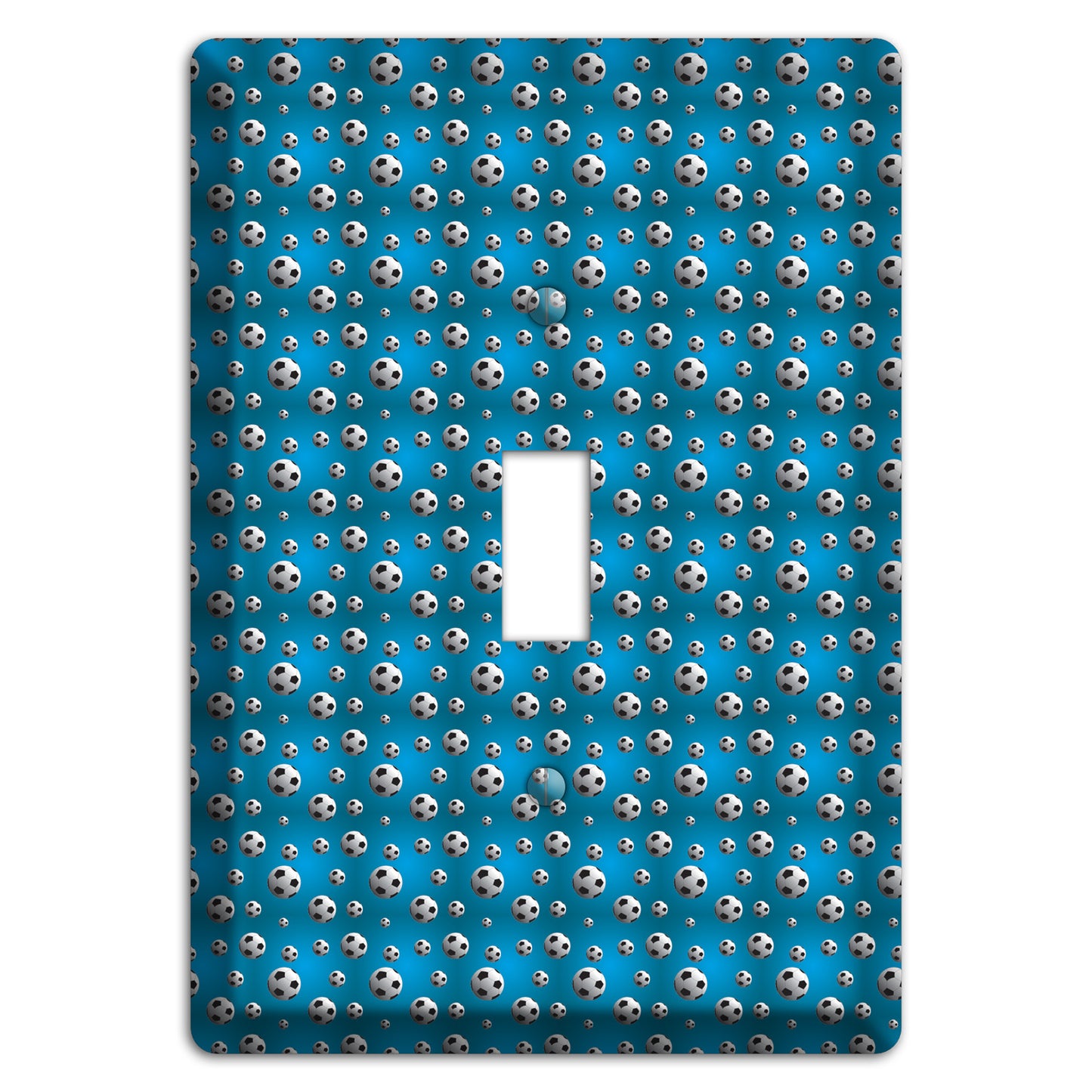 Blue with Soccer Balls Cover Plates