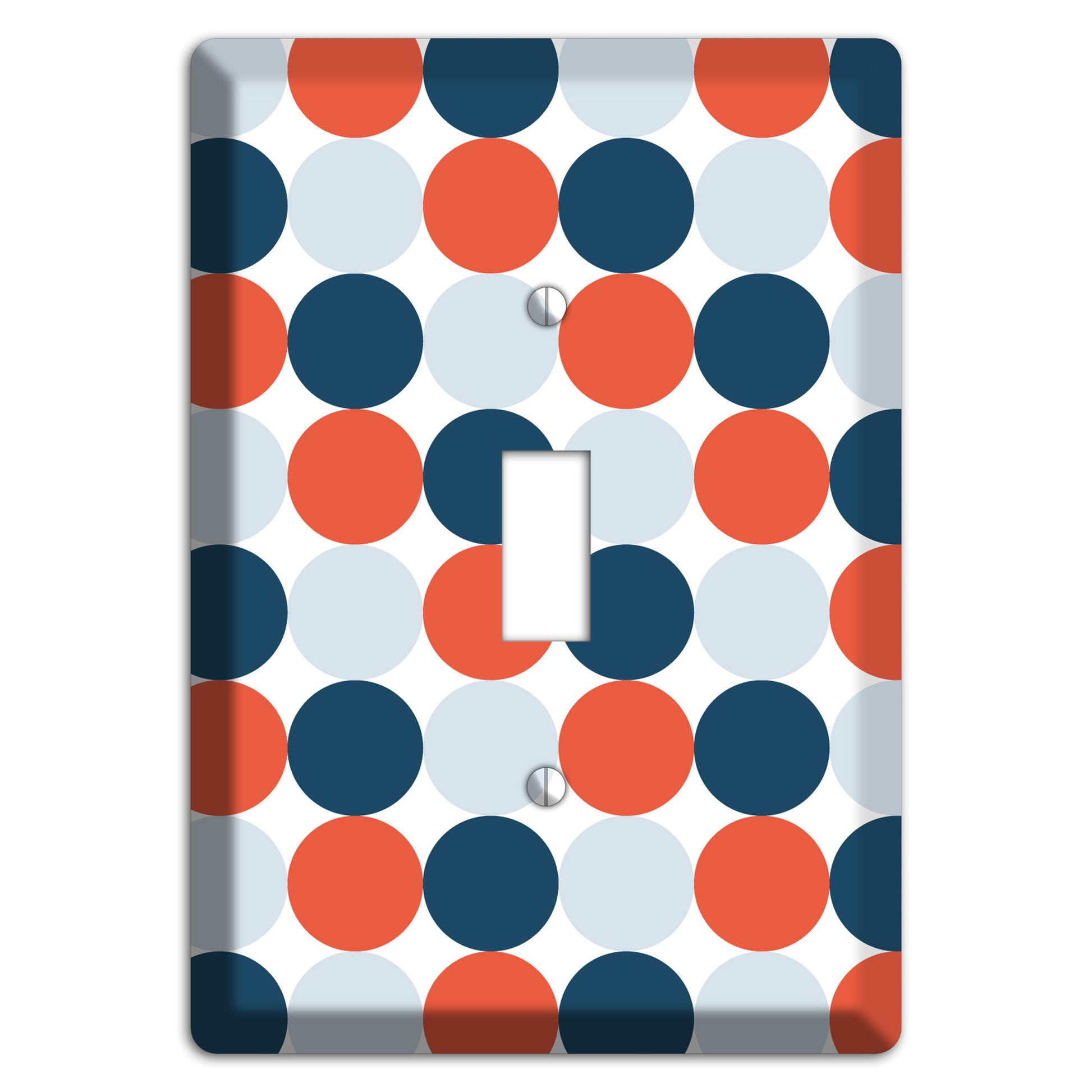 Multi Blue Red Tiled Dots Cover Plates