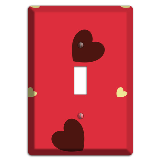 Red with Hearts Cover Plates
