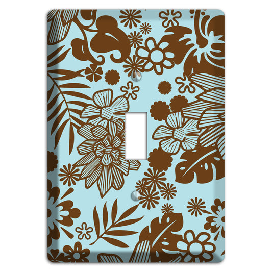 Blue and Brown Tropical Cover Plates