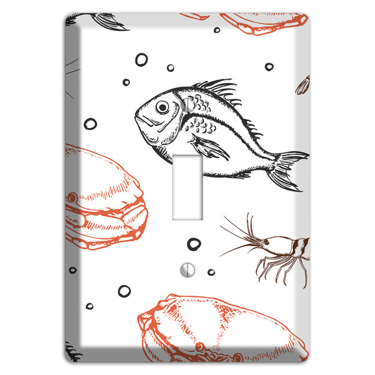 Mixed Sea Life Style 3 Cover Plates