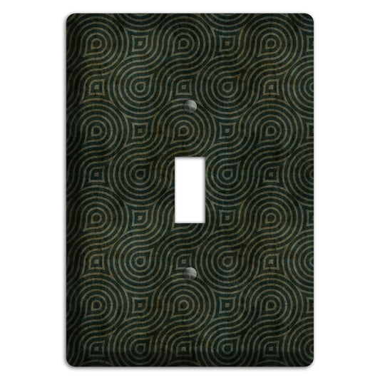 Green and Black Swirl Cover Plates