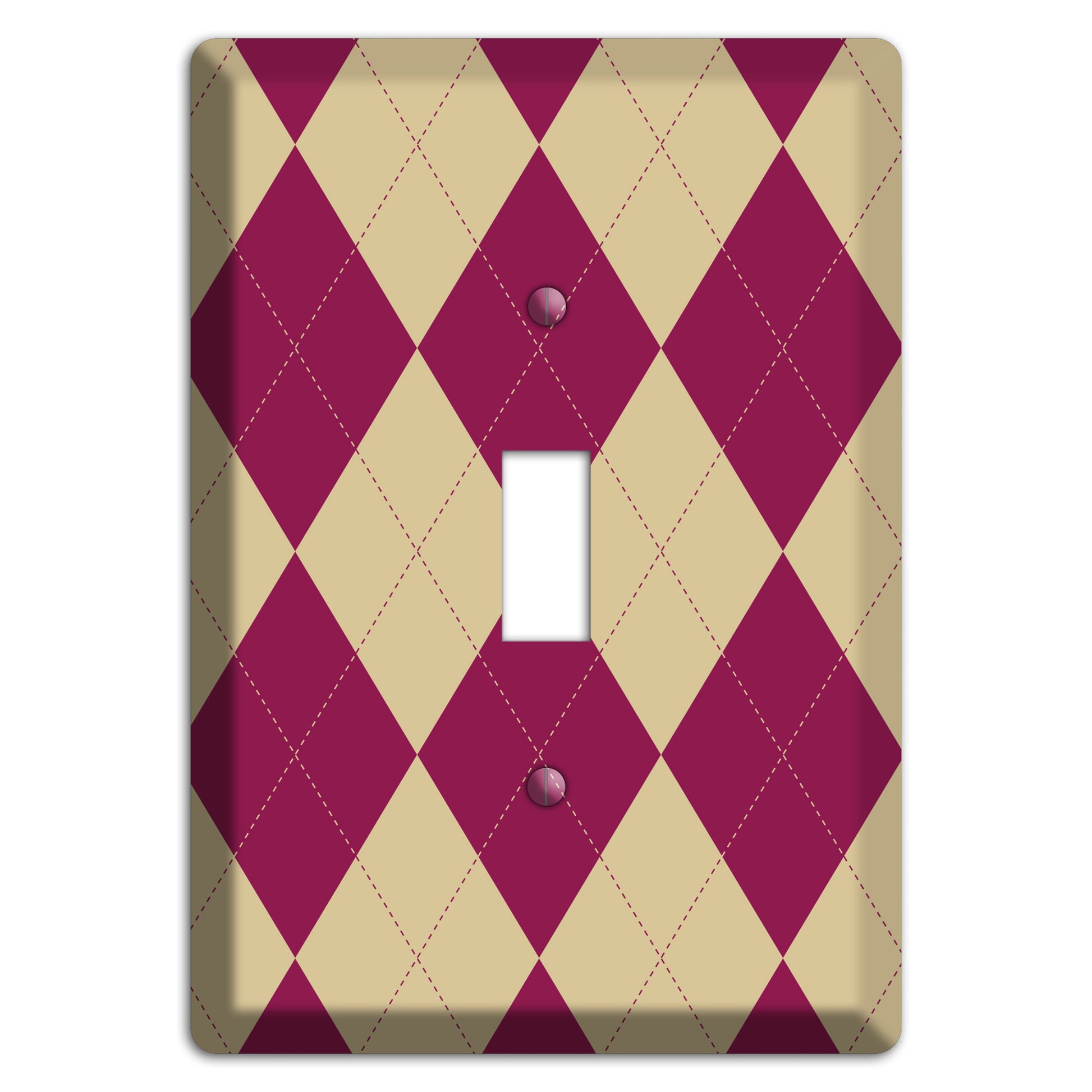 Red and Tan Argyle Cover Plates