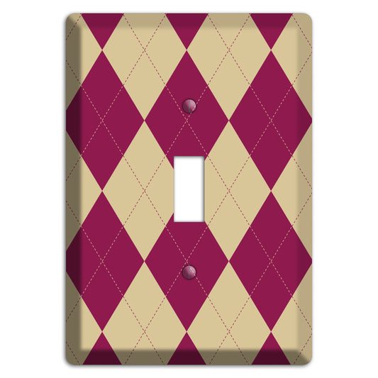 Red and Tan Argyle Cover Plates