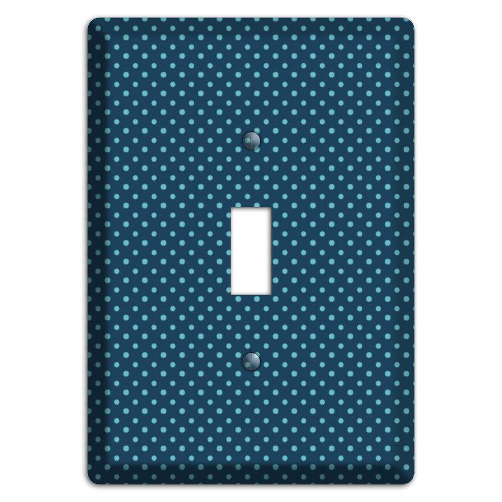 Multi Blue Tiny Polka Dots Cover Plates