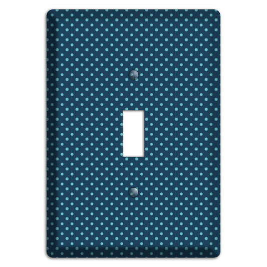 Multi Blue Tiny Polka Dots Cover Plates