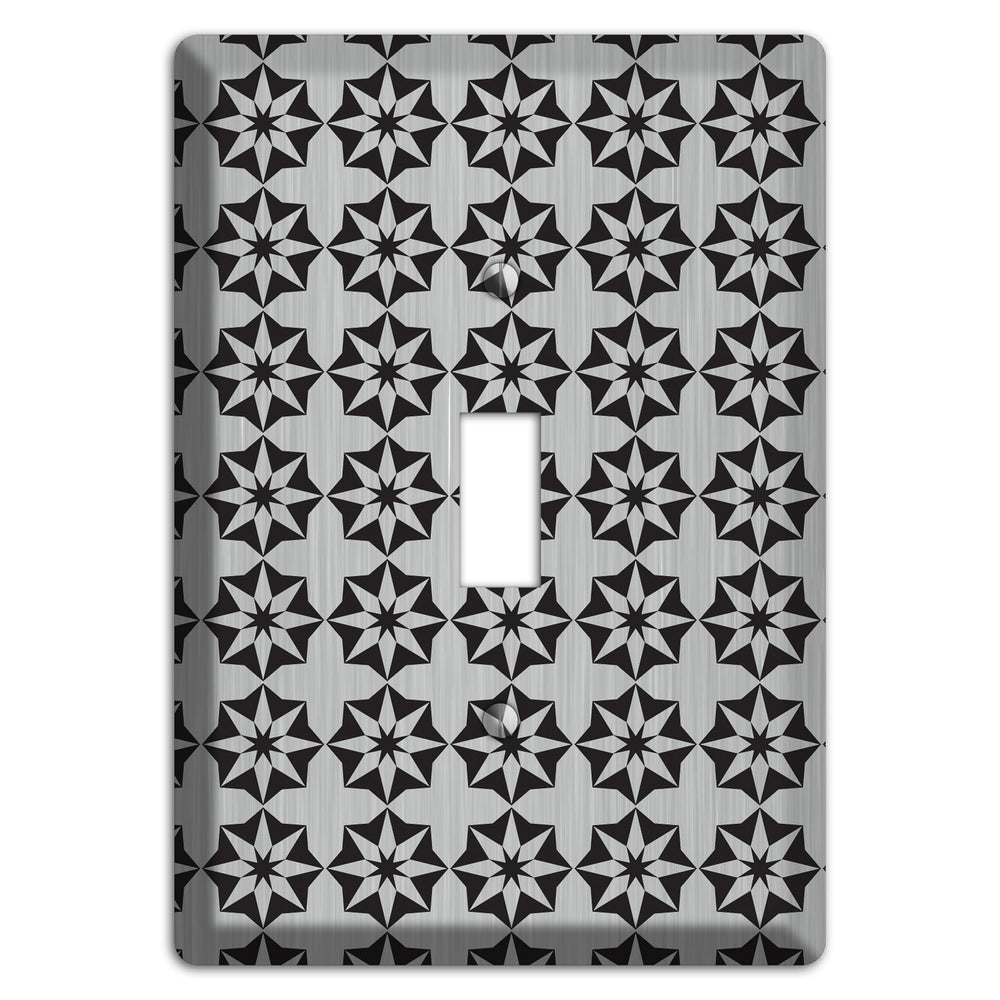 Stainless Steel with Black Foulard Cover Plates