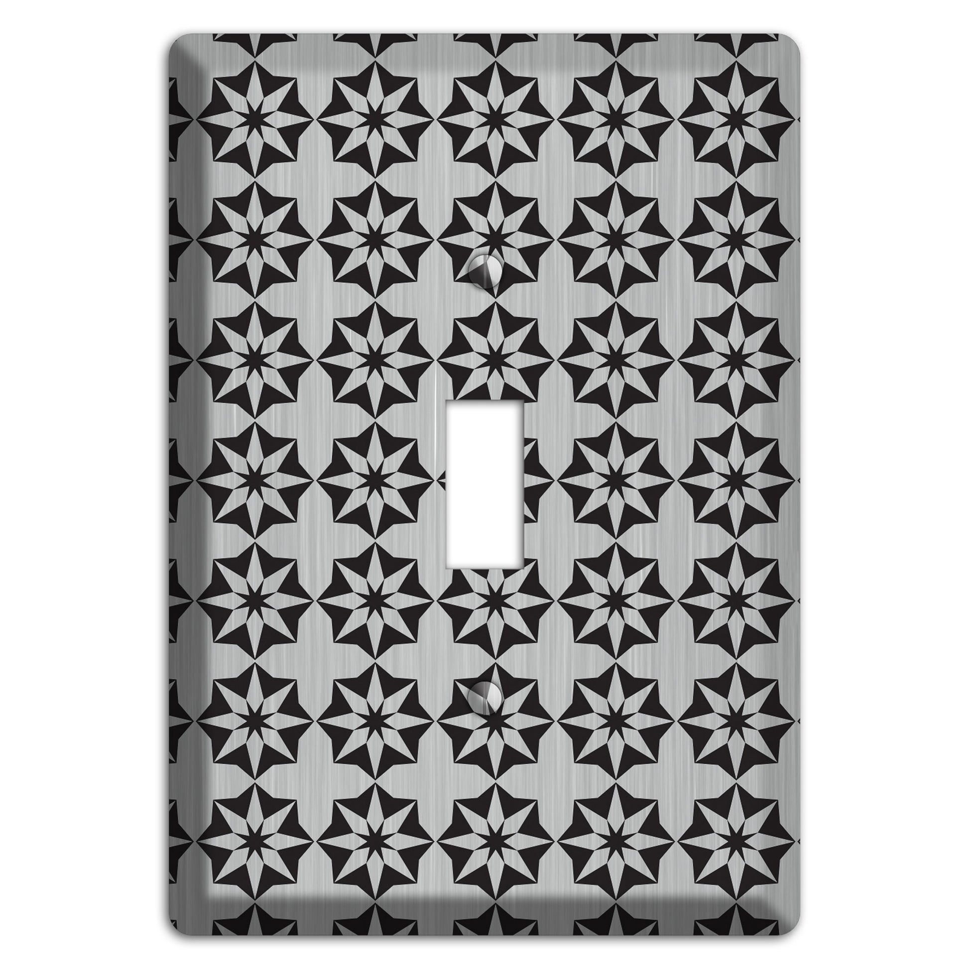 Stainless with Black Foulard Cover Plates