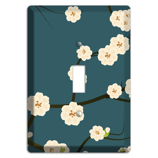 Blue Cherry Blossoms Cover Plates