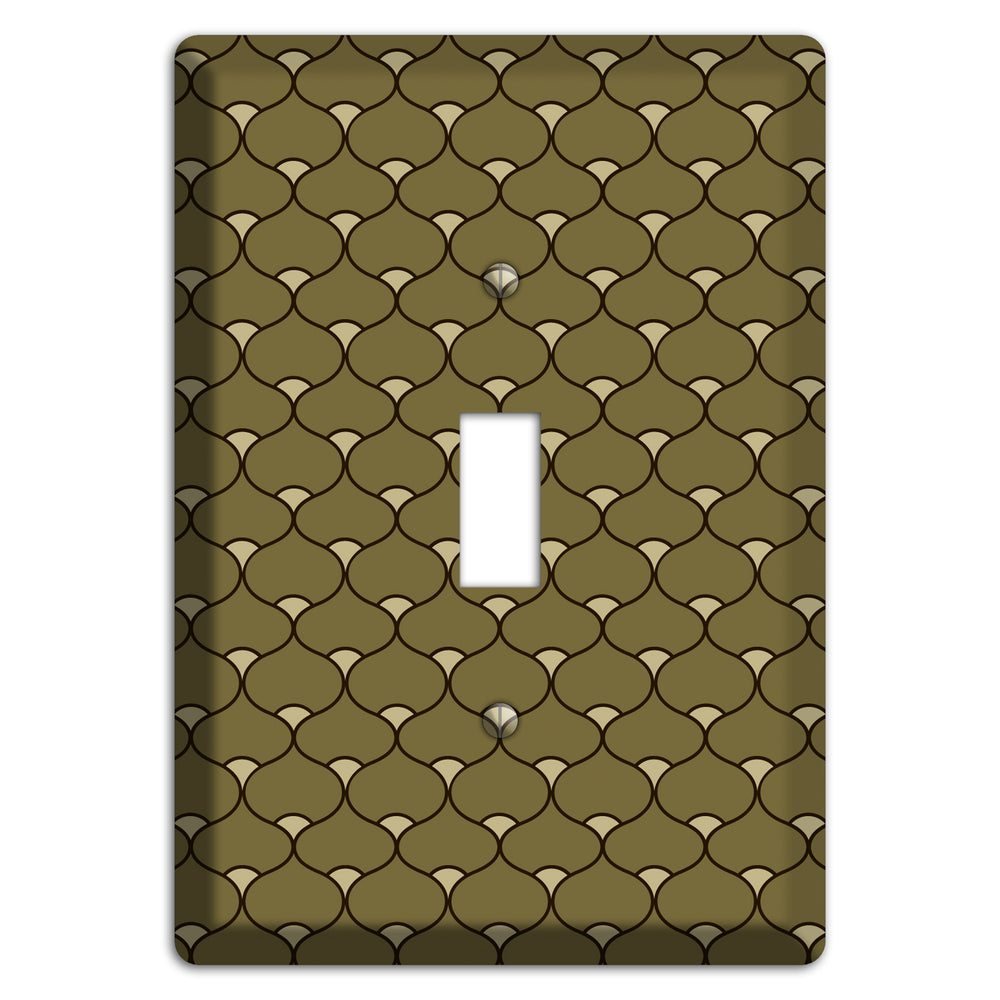 Brown Deco Scallop Cover Plates