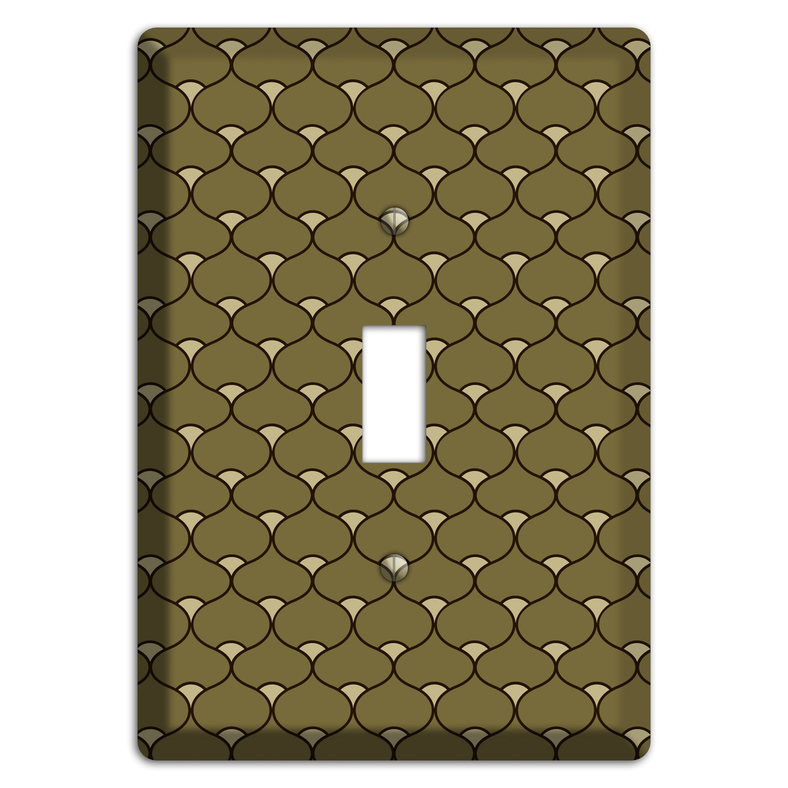 Brown Deco Scallop Cover Plates