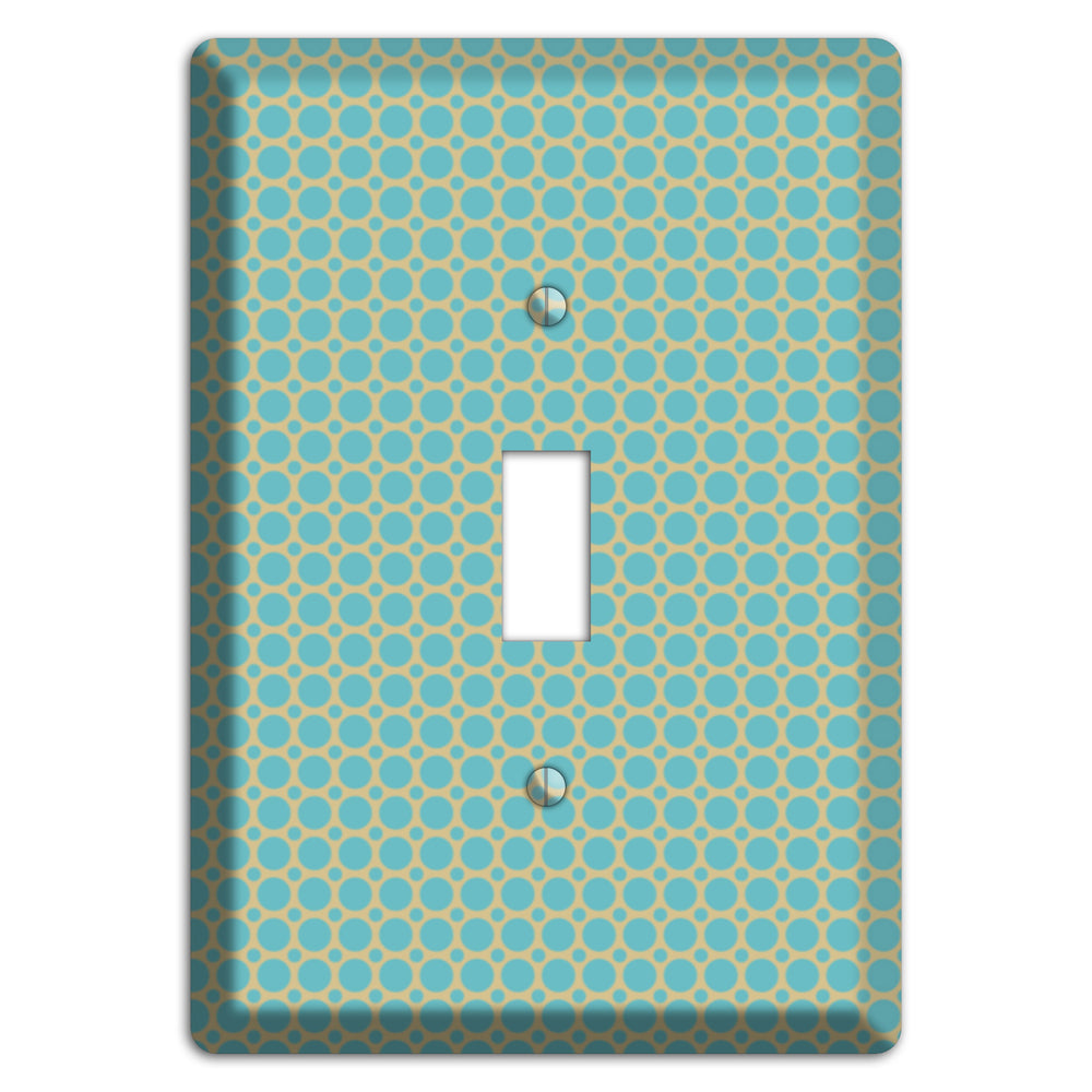 Dusty Blue Tiled Multi Small Dots Cover Plates