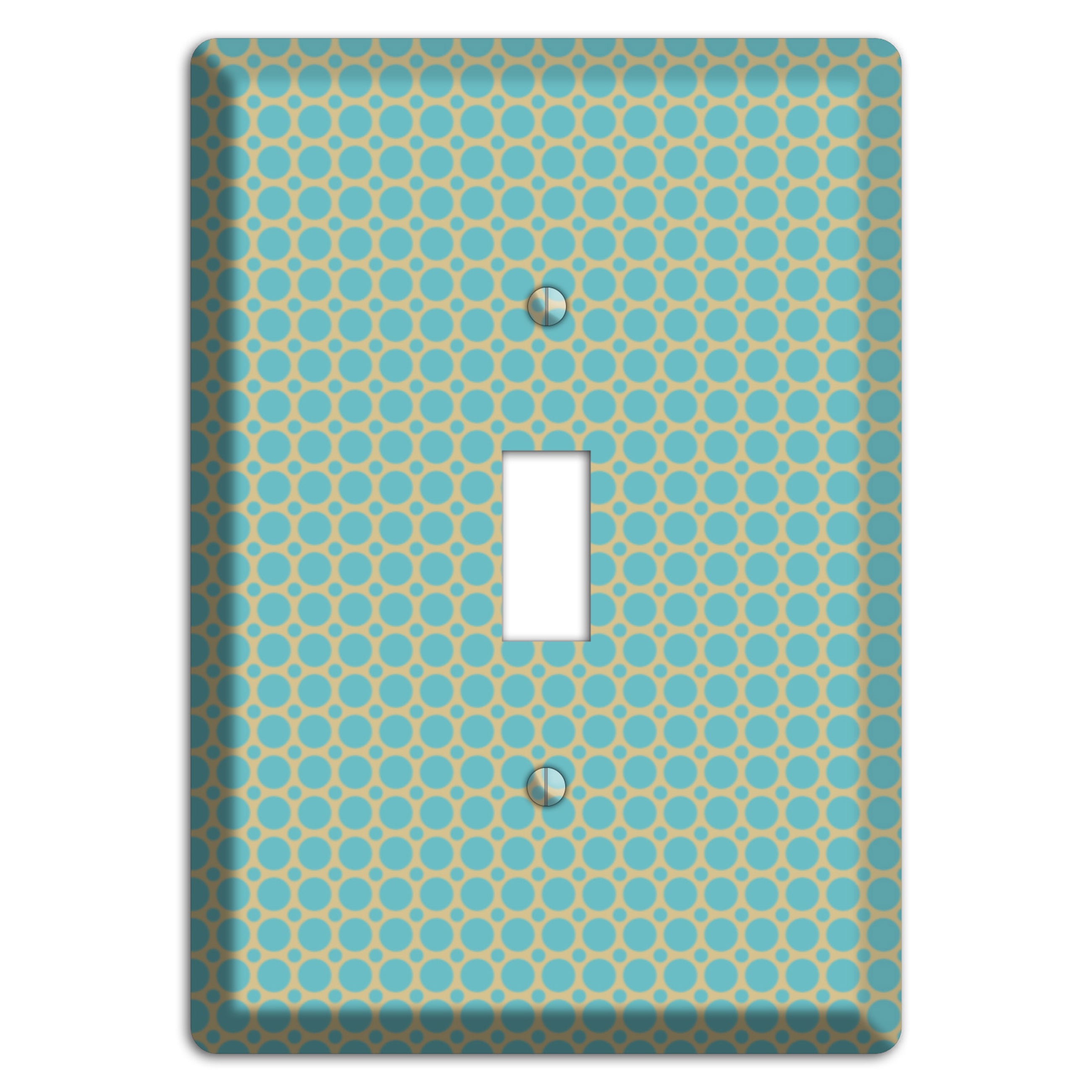 Dusty Blue Tiled Multi Small Dots Cover Plates