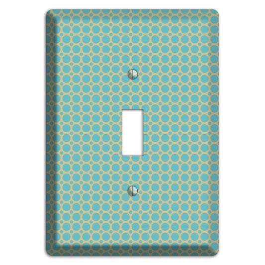 Dusty Blue Tiled Multi Small Dots Cover Plates