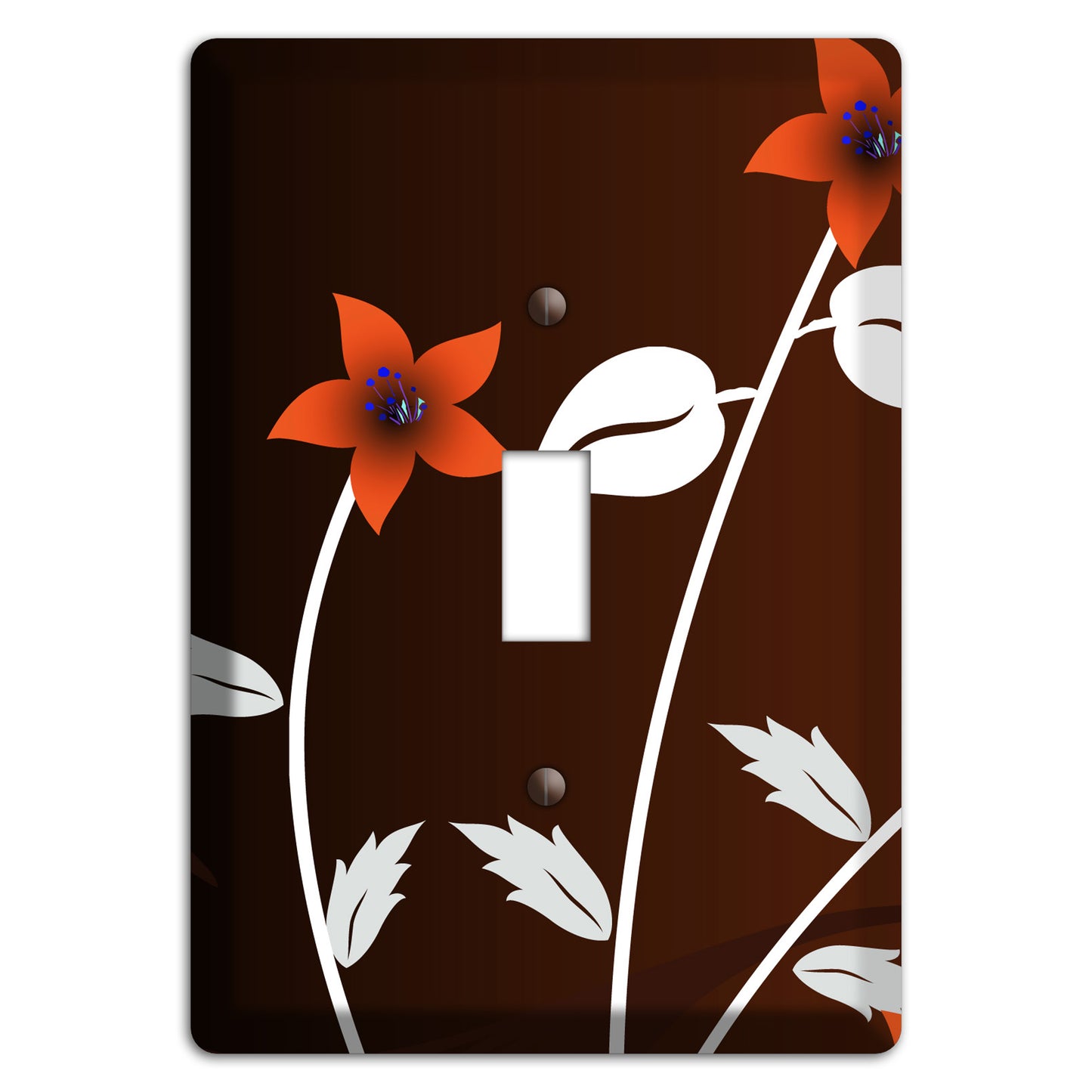 Black and Red Double Sprig Cover Plates