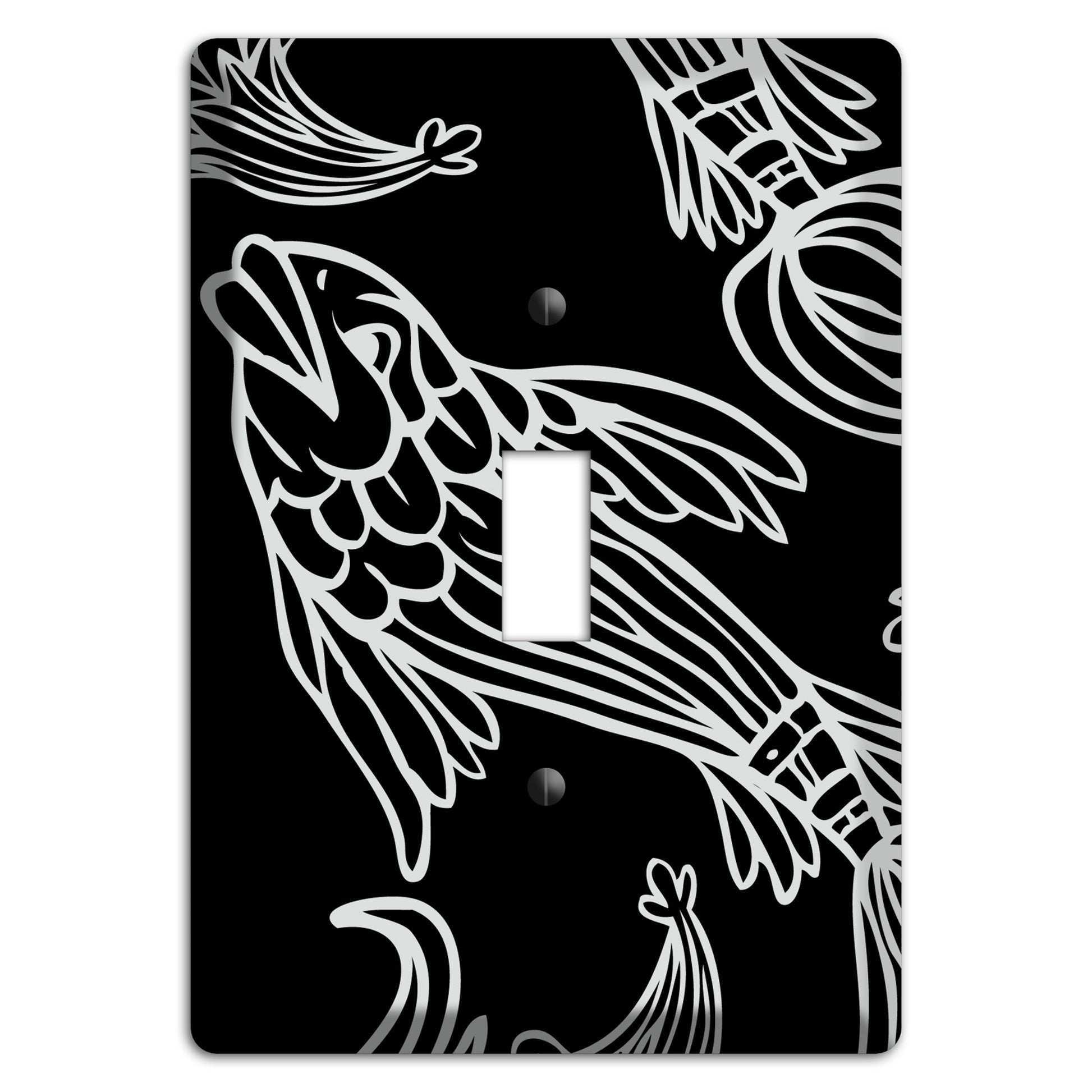 Black and White Koi Cover Plates