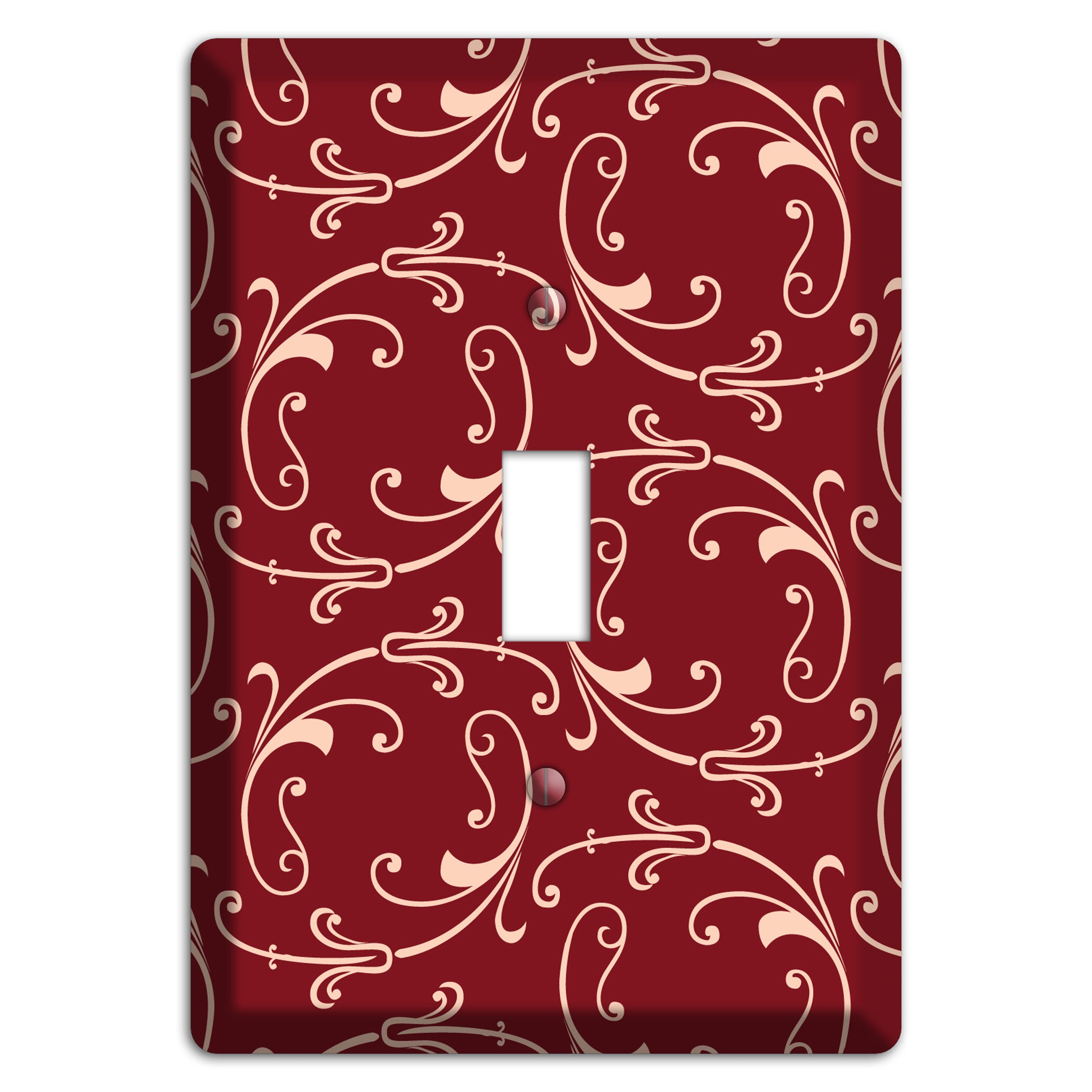 Burgundy Victorian Sprig Cover Plates