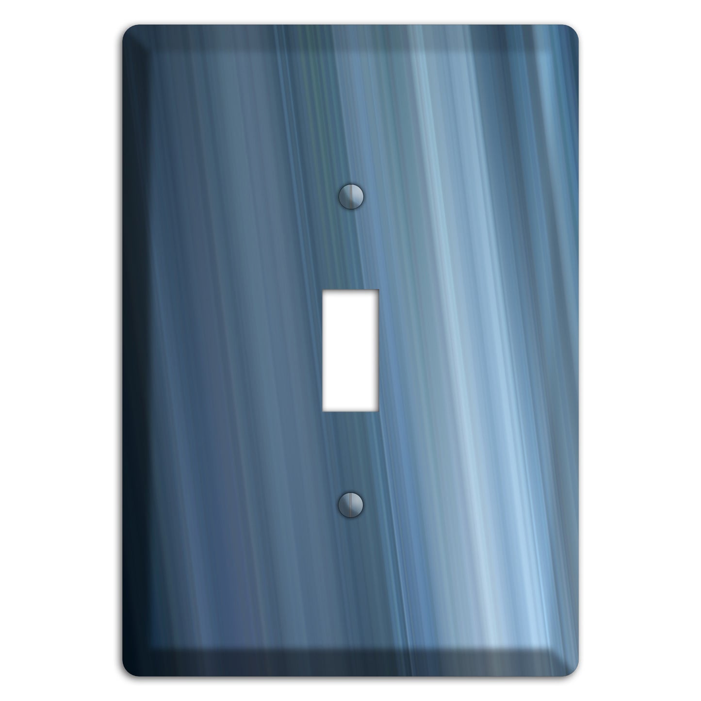 Brushed Blue Stripes Cover Plates