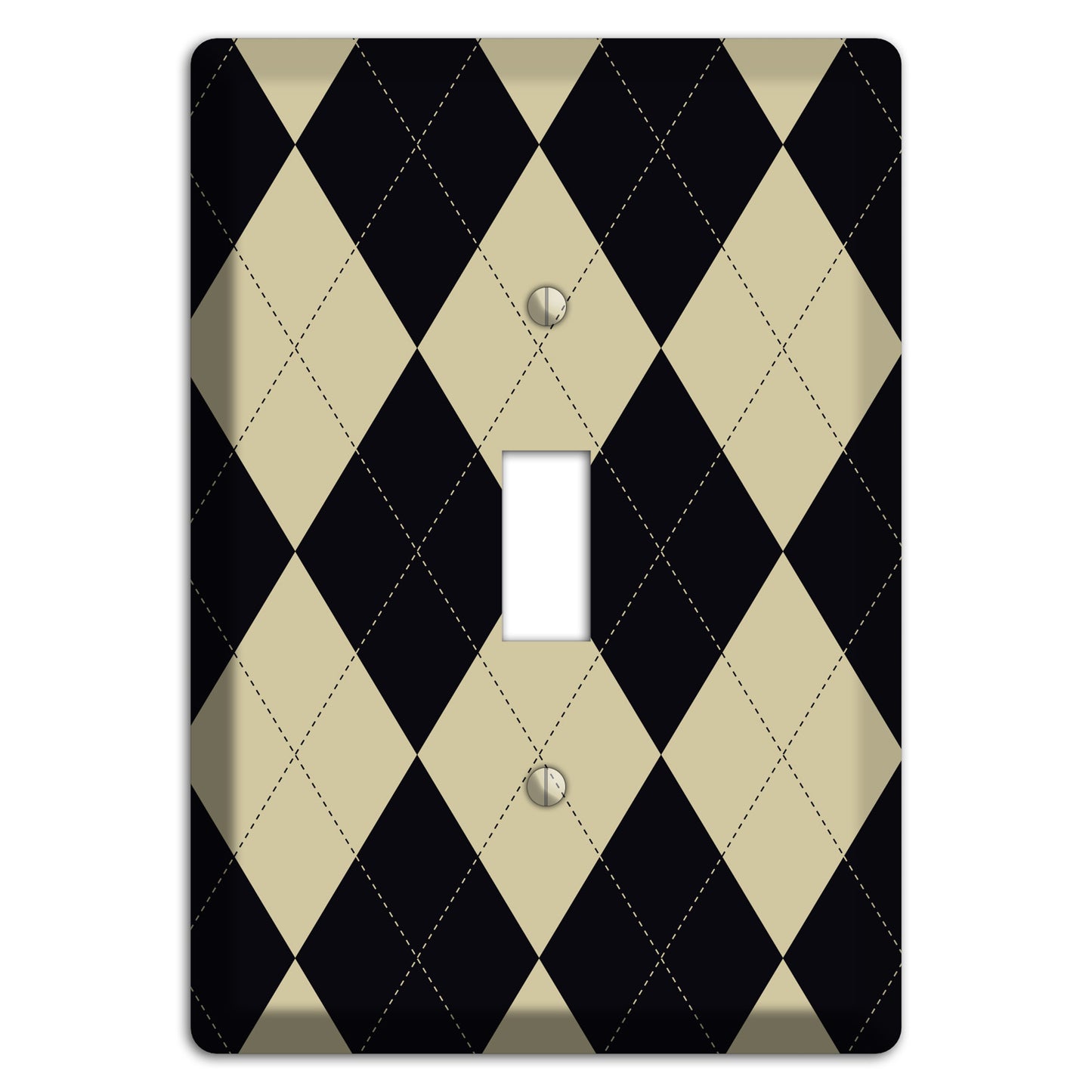 Tan and Black Argyle Cover Plates