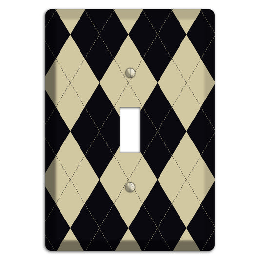 Tan and Black Argyle Cover Plates