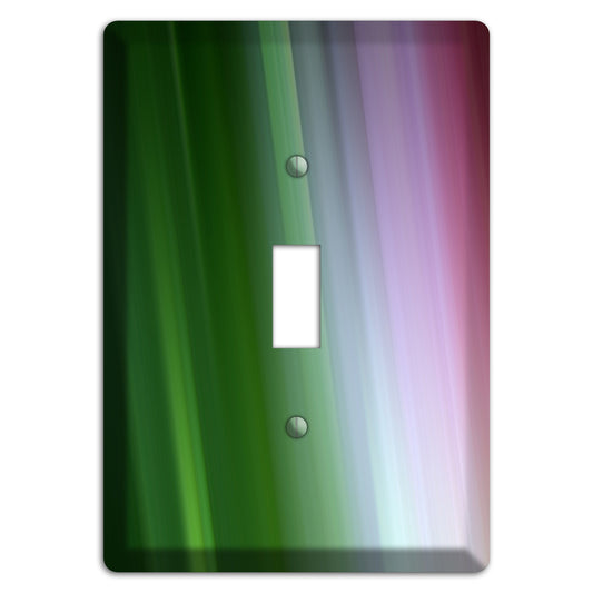 Green Lavender and Pink Ray of Light Cover Plates