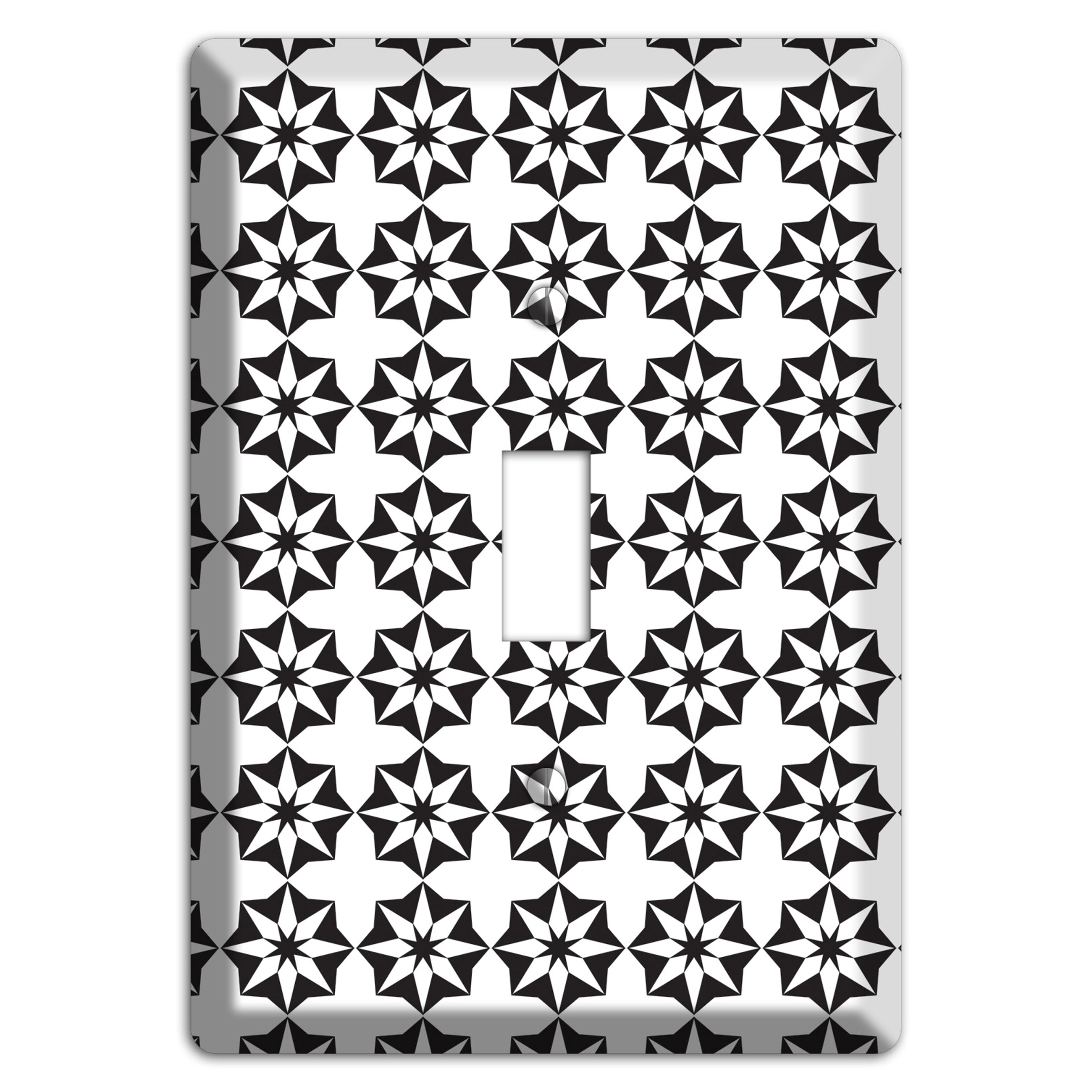 White with Black Foulard Cover Plates