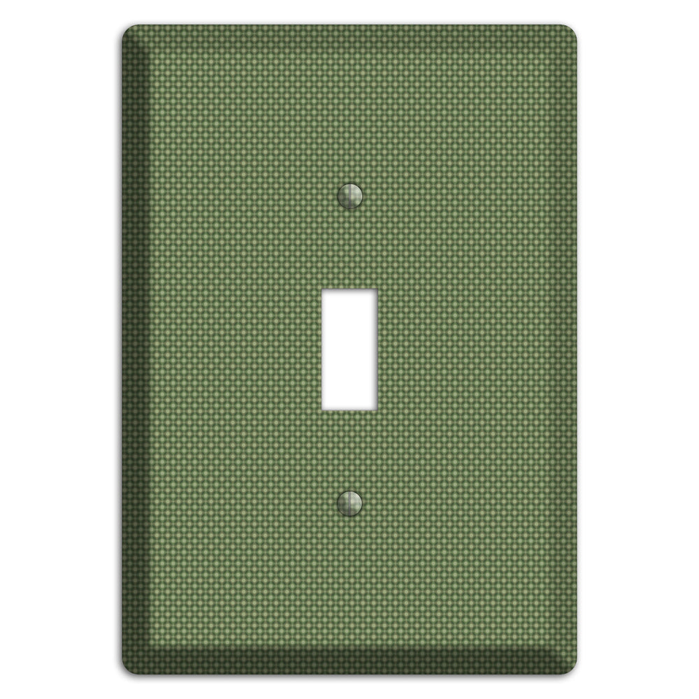 Multi Green Tiny Checkered Circles Cover Plates
