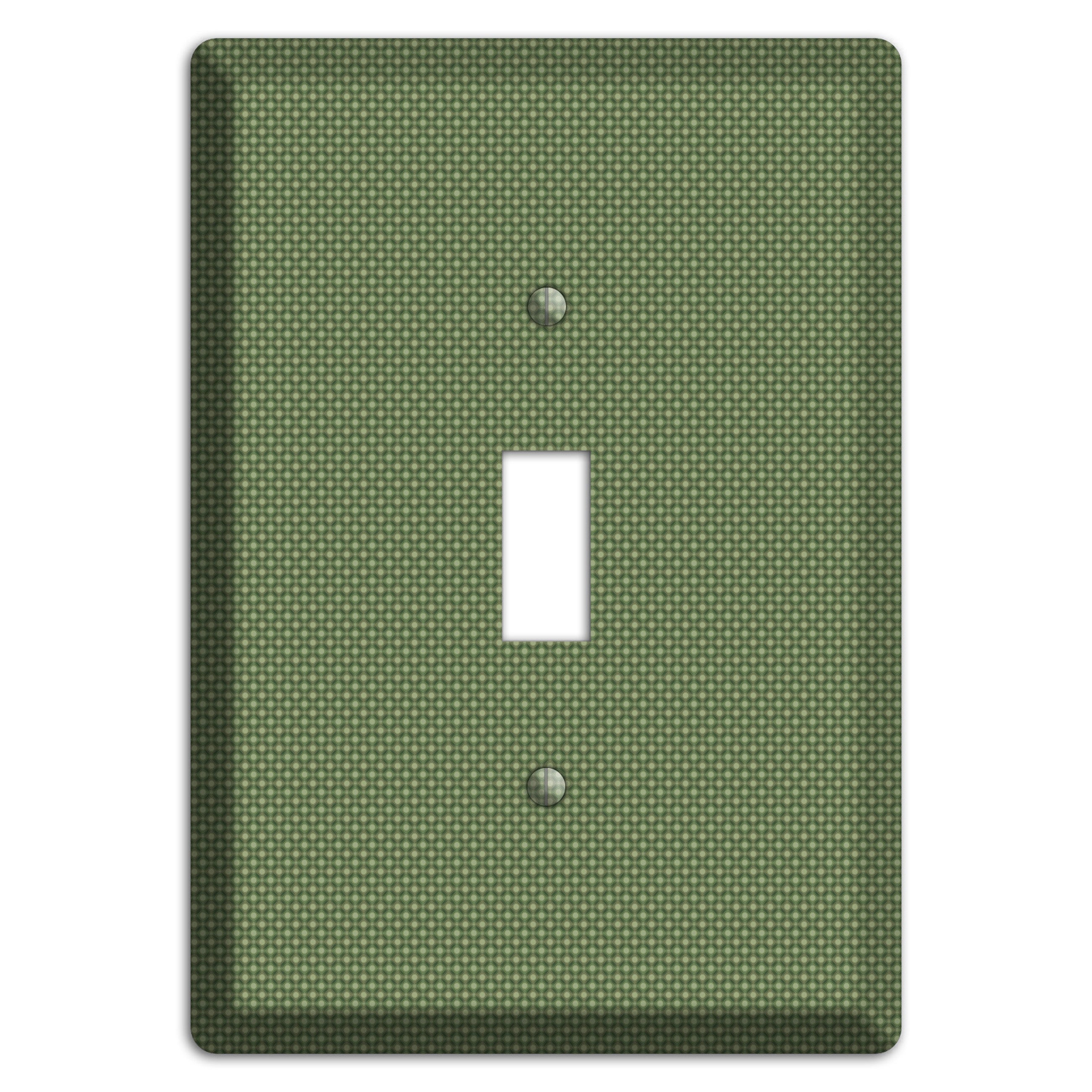 Multi Green Tiny Checkered Circles Cover Plates