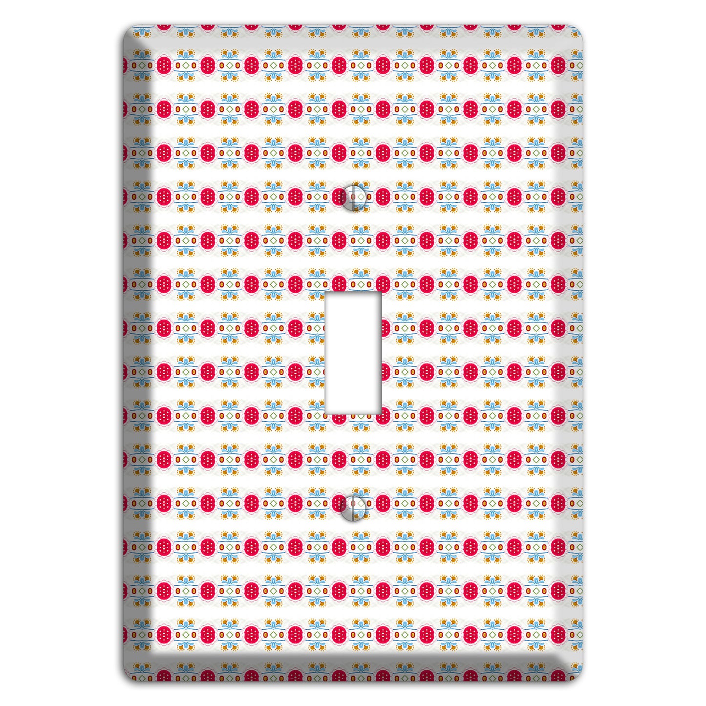 Off White with Red Blue Olive Tapestry Cover Plates