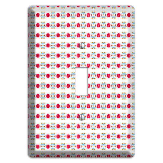Off White with Red Blue Olive Tapestry Cover Plates