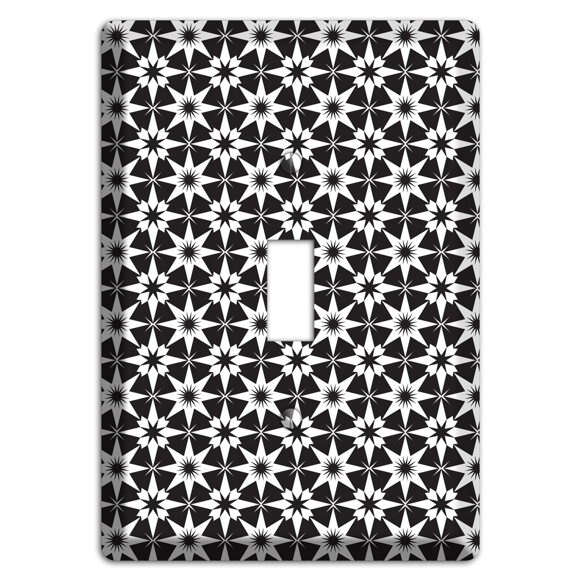 Black with White Foulard Cover Plates