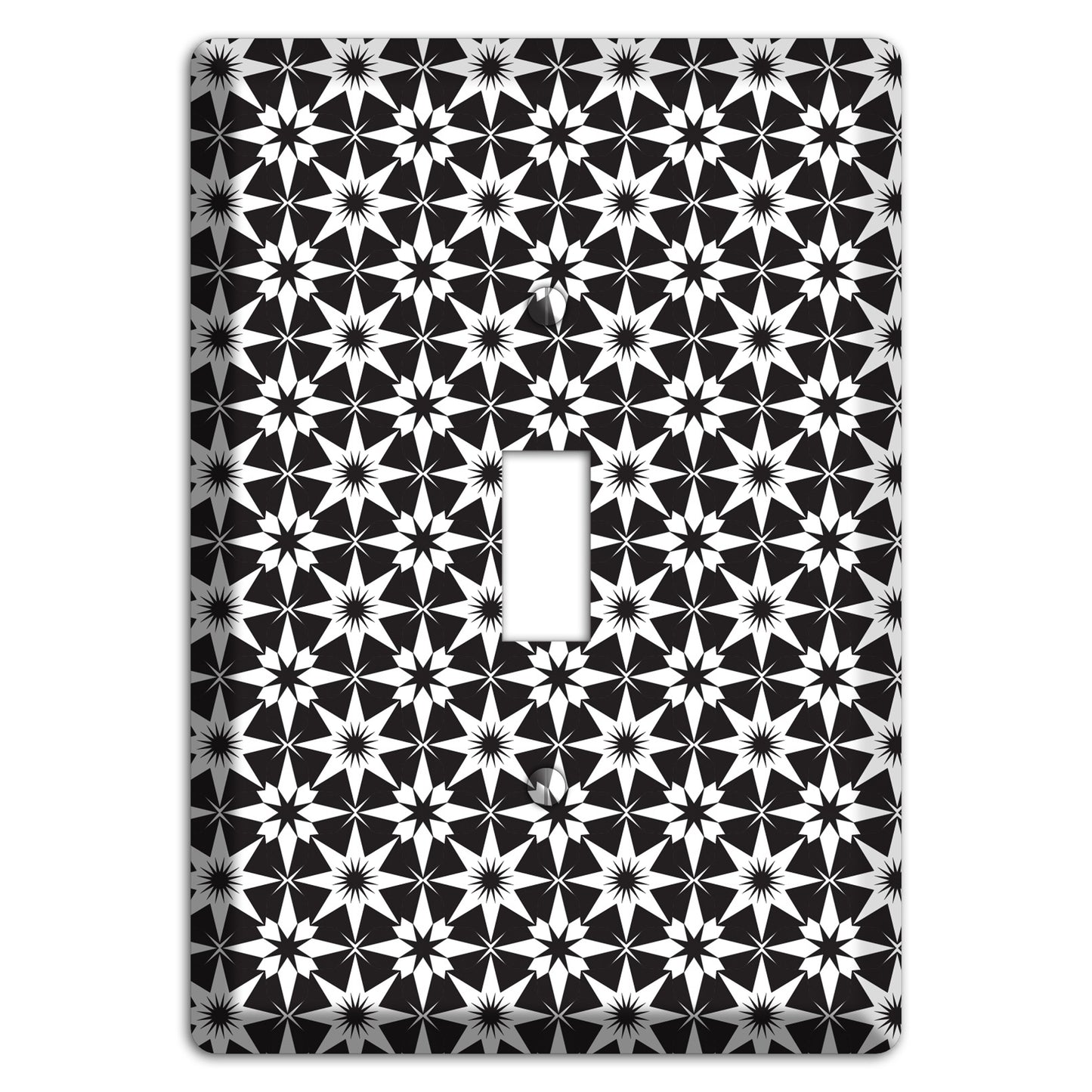 Black with White Foulard Cover Plates