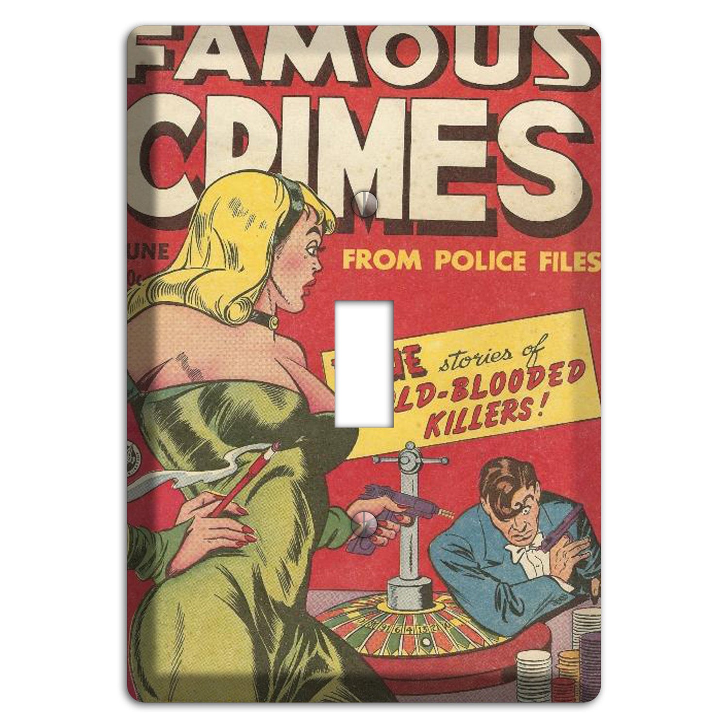 Famous Crimes Vintage Comics Cover Plates