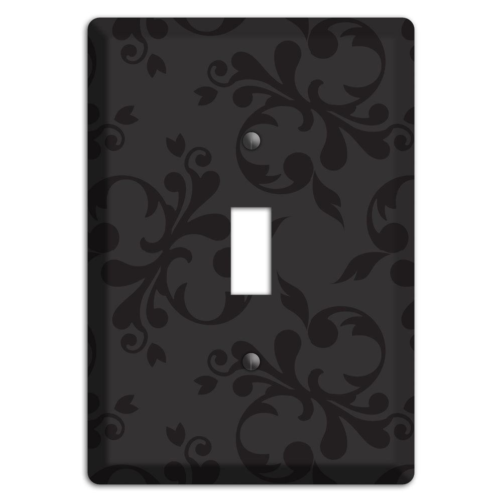 Black Victorian Toile Cover Plates