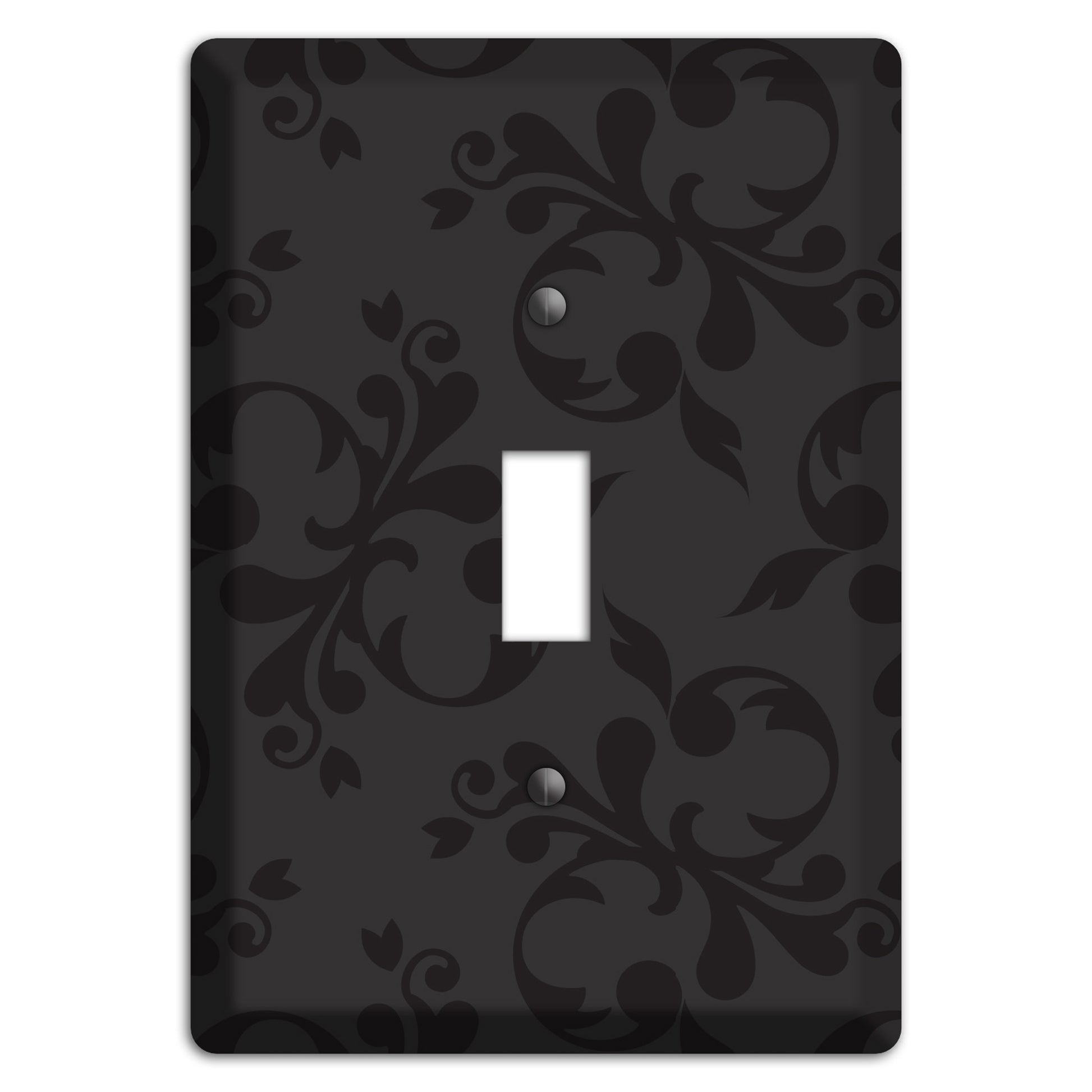 Black Victorian Toile Cover Plates