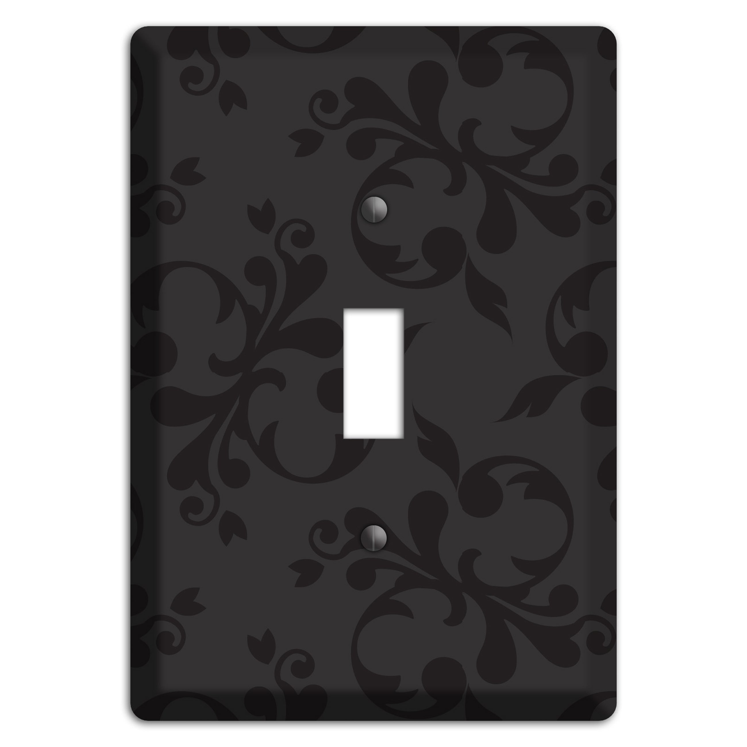 Black Victorian Toile Cover Plates