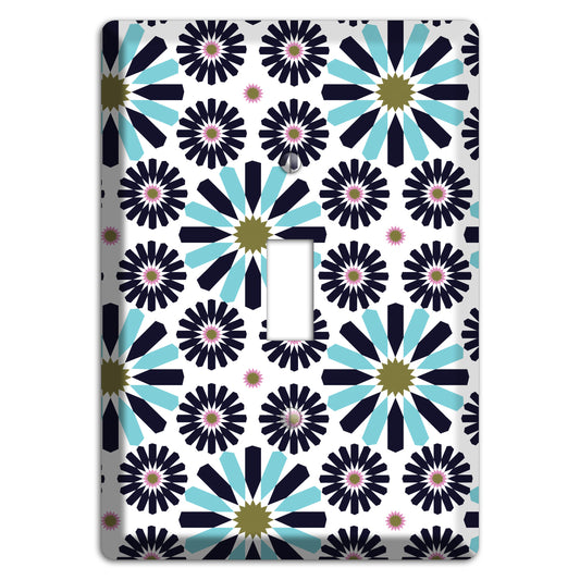Dusty Blue and Olive Scandinavian Floral Cover Plates