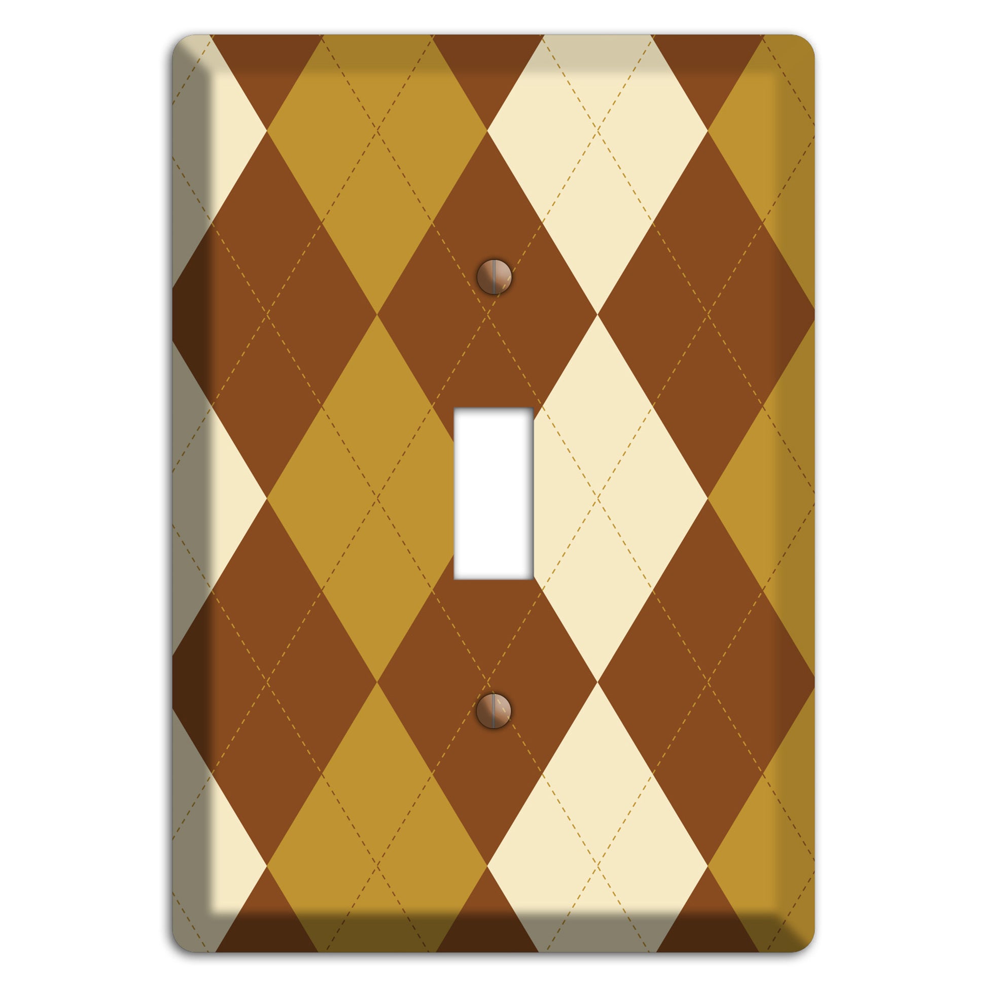 Multi Brown Argyle Cover Plates