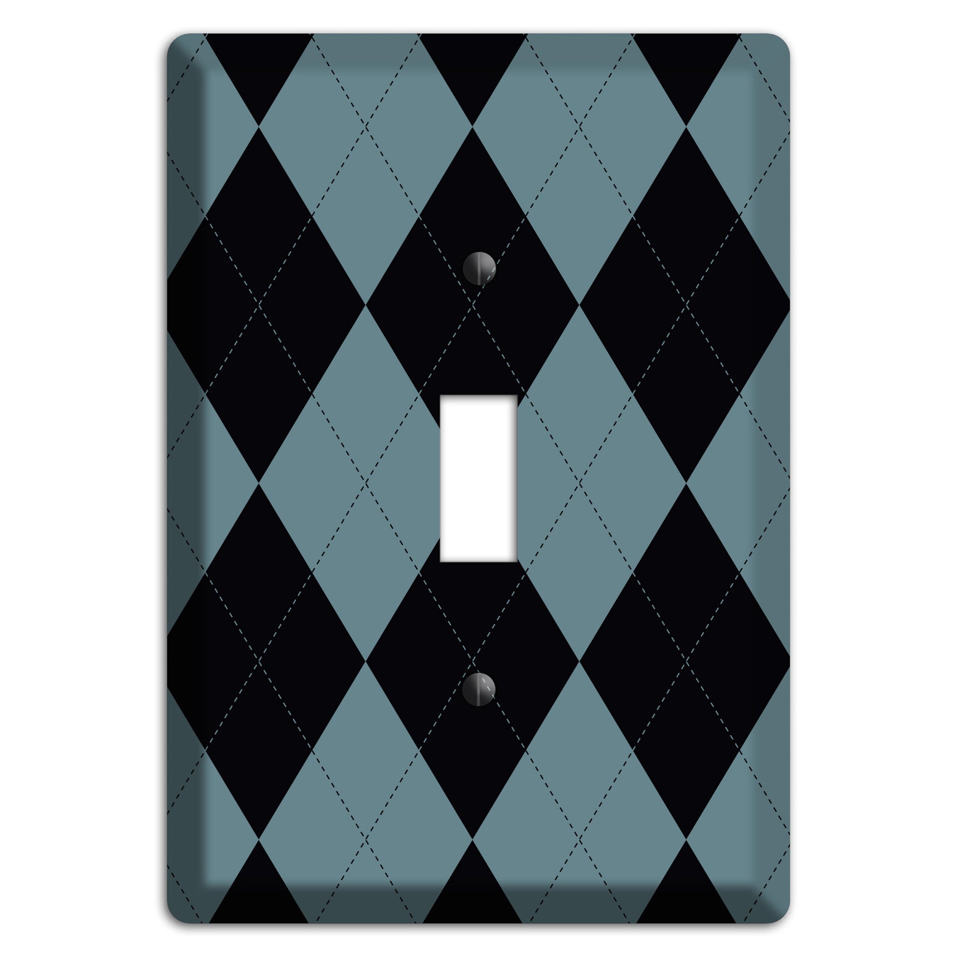 Blue and Black Argyle Cover Plates