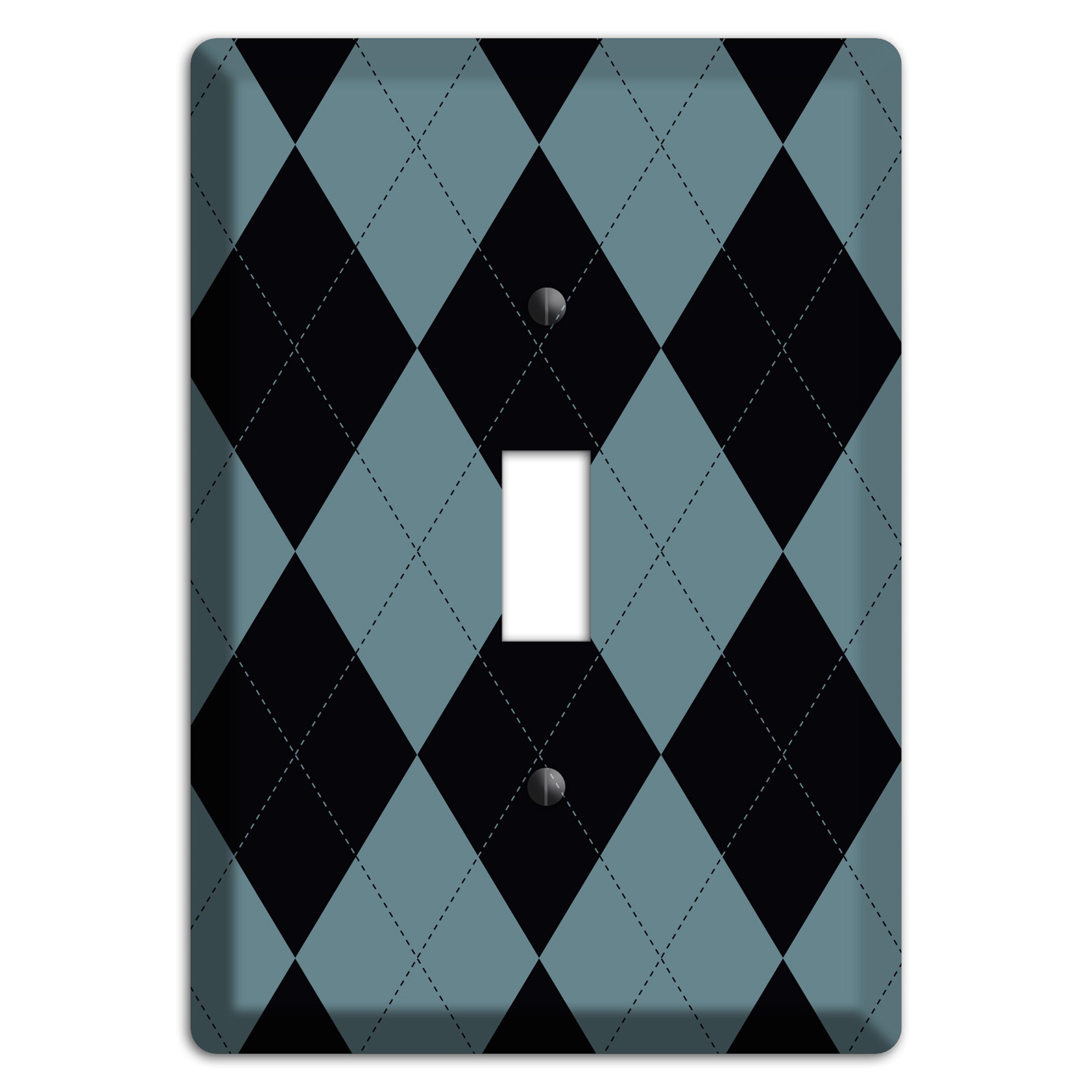 Blue and Black Argyle Cover Plates