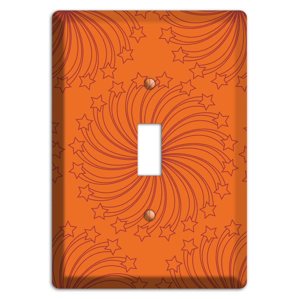 Multi Orange Star Swirl Cover Plates
